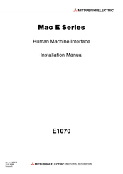 Mitsubishi Electric Mac E1070 Installation Manual