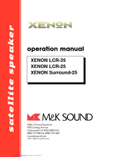 M&K Sound XENON LCR-35 Operation Manual