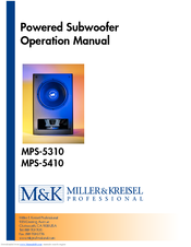 M&K Sound MPS-5310 Operation Manual