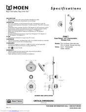 Moen FINA S3600 Specification Sheet