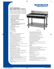 Blue Seal Blue Seal Evolution G518B-B Technical Data Sheet