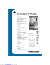Moffat Blue Seal E40AC DD Specification Sheet