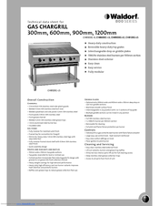 Moffat Waldorf CH8900G-LS Technical Data Sheet