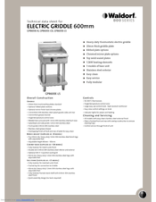 Moffat Waldorf GP8600E-CB Technical Data Sheet
