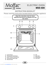 Moffat MSS 600 Instruction Booklet