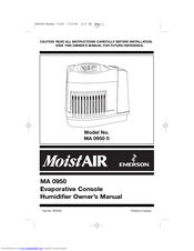 MoistAir MA 0950 Owner's Manual