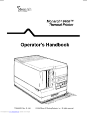 Monarch 9406 Operator's Handbook Manual