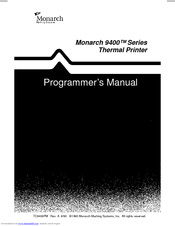 Monarch 9425 Programmer's Manual