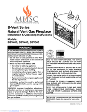 MHSC SBV500 Installation And Operating Instructions Manual
