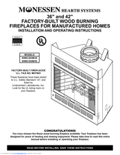 Monessen Hearth BWBC400MHB Installation And Operating Instructions Manual