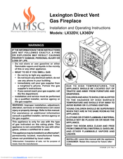 MHSC LEXINGTON LX32DV Installation And Operating Instructions Manual