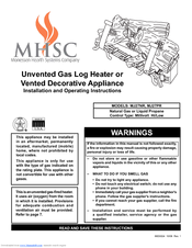 Monessen Hearth Mojo MJ27PR Installation And Operating Instructions Manual
