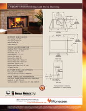 Monessen Hearth HWB600 Product Specifications