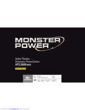 Monster Power PowerCenter HTS 2600 MKII Owner's Manual