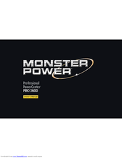 Monster Power Professional PowerCenter PRO 3600 Owner's Manual
