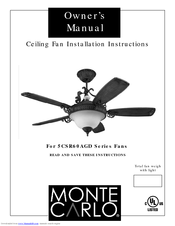 Monte Carlo Fan Company 5CSR60AGD Series Owner's Manual