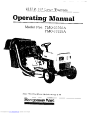 Montgomery Ward TMO-33925A Operating Manual