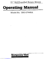 Montgomery Ward TMO-37448A Operating Manual