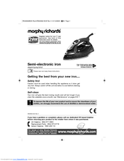 Morphy Richards SEMI-ELECTRONIC IRON RN40692 Instructions Manual