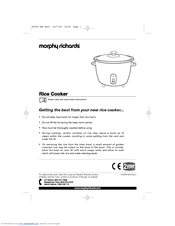 Morphy Richards RICE COOKER Instructions Manual