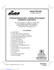 Audiovox Pursuit PRO-900 Installation Instructions Manual
