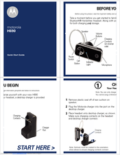 Motorola 89271N - H690 - Headset Quick Start Manual