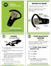 Motorola H555 Quick Start Manual