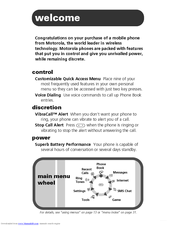 Motorola 2001 Portable Cell Phone Owner's Manual