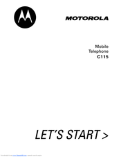 Motorola C115 Owner's Manual