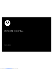 Motorola Evoke 68000201338-C User Manual
