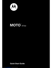 Motorola MOTO XT502 Quick Start Manual