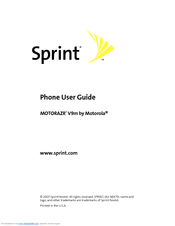 Motorola Sprint MOTORAZR2 V9m User Manual