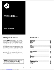 Motorola ROKR,MOTOROKR EM25 Getting Started Manual