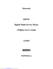 Motorola iDEN r750plus User Manual