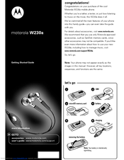 Motorola W230a Getting Started Manual