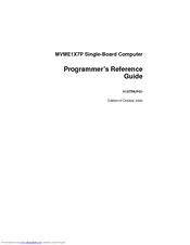 Motorola MVME1X7P Programmer's Reference Manual