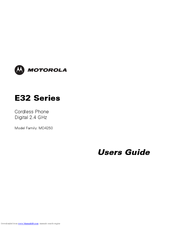 Motorola E34 DIGITAL CORDLESS PHONE-MD4250 User Manual