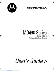 Motorola MD 491R - 174; 2.4GHz CORDED/CORDLESS PHONE SYSTEM User Manual