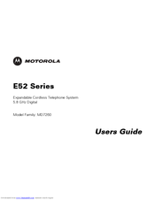 Motorola MD7261 - E52 Digital Cordless Phone User Manual