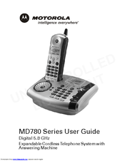 Motorola DIGITAL CORDLESS PHONE SYSTEM-MD781 User Manual