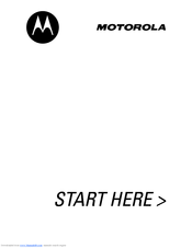 Motorola T731 Start Here Manual