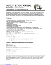 Motorola Oncore GT Quick Start Manual