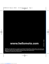 Motorola HS820 User Manual