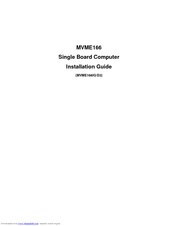 Motorola MVME166 Installation Manual