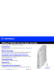 Motorola SURFboard SBV4200 User Manual