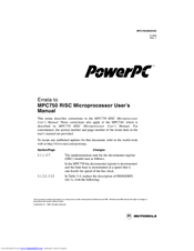 Motorola PowerPC MPC750 Errata