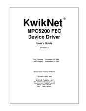 KADAK KwikNet MPC5200 User Manual