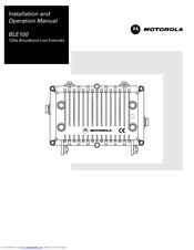 Motorola BLE100 Installation And Operation Manual