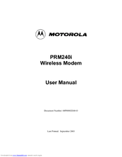 Motorola PRM240i User Manual