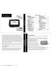 Motorola Advisor Graphix CP1250 User Manual
